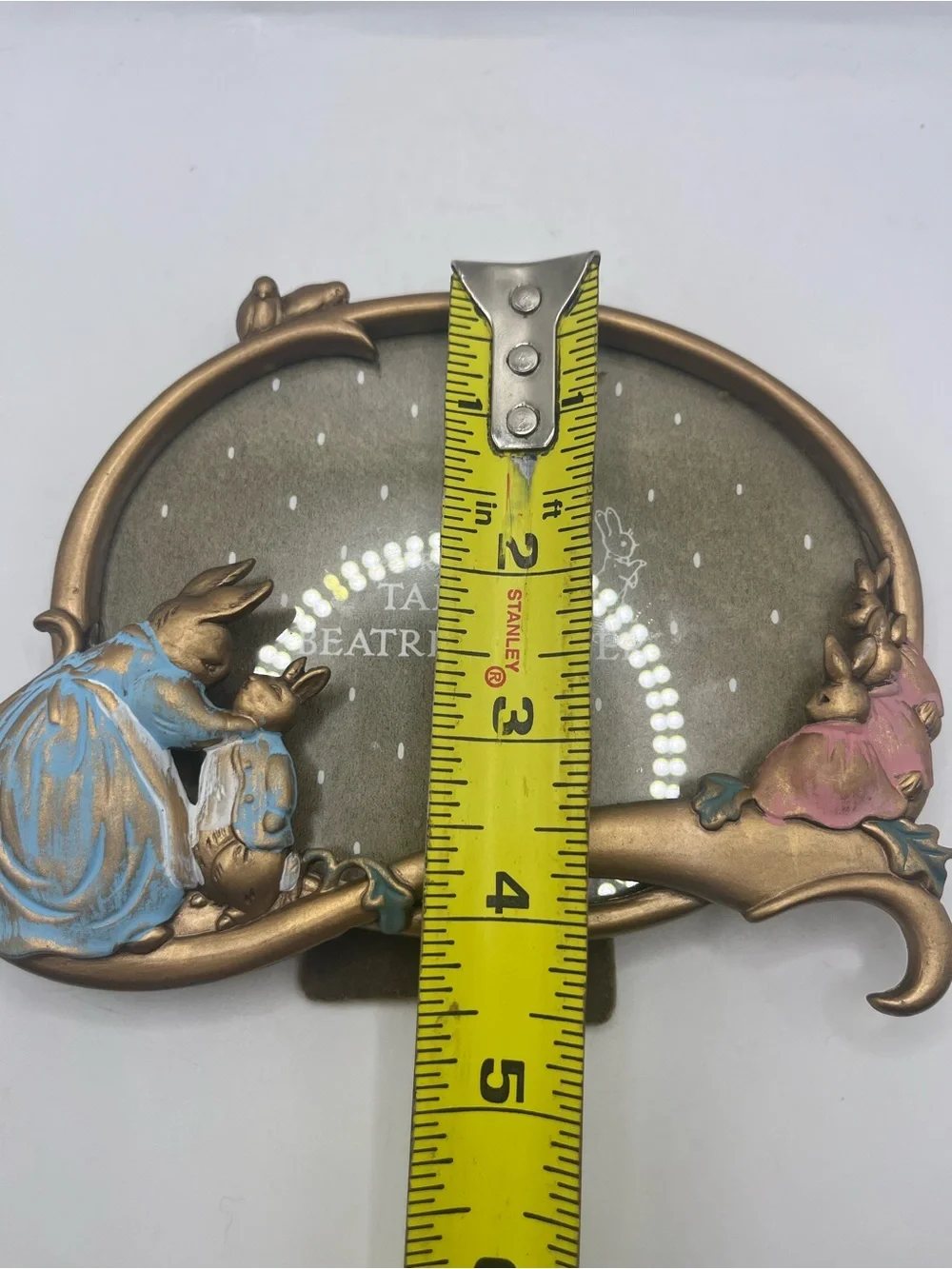 1996 Charpente Beatrix Potter Peter Rabbit Picture Frame Nursery Cast Metal